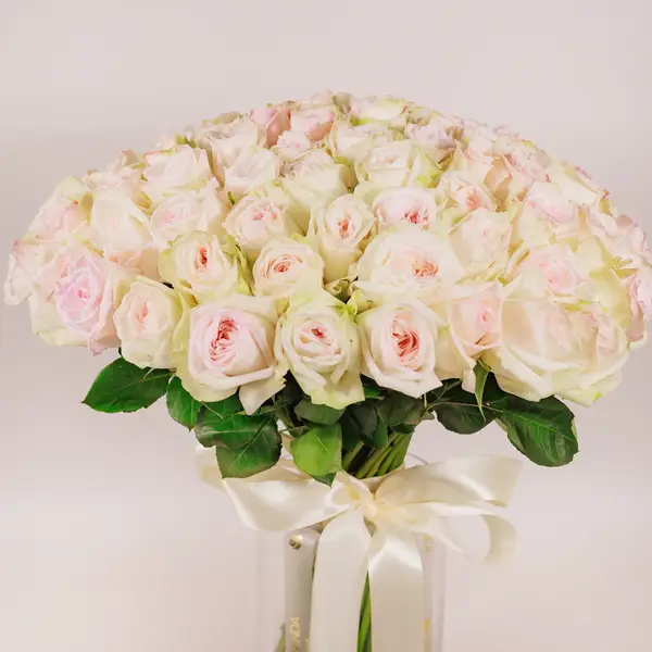 Букет 75 Роз Уайт Охара купить