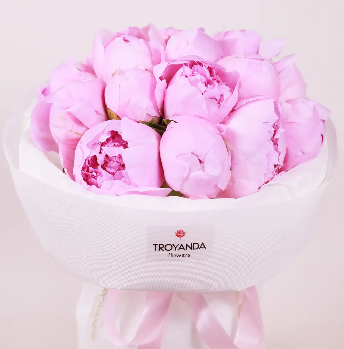 Букет 15 Розовых Пионов Энжел Чикс купить недорого в Украине, фото 2