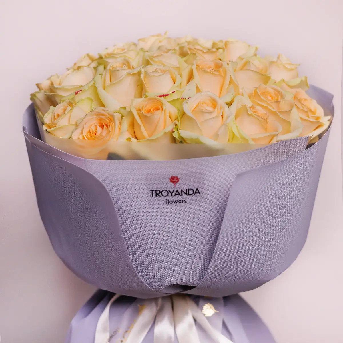 Букет 25 Роз Пич Аваланч купить недорого в Украине, фото 2