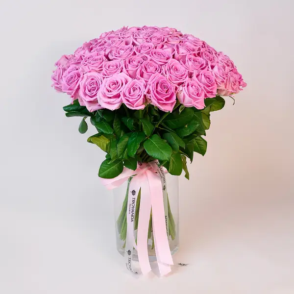 Букет 65 Троянд Аква купити