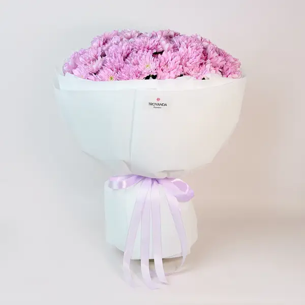 Букет из 11 розовых хризантем купить