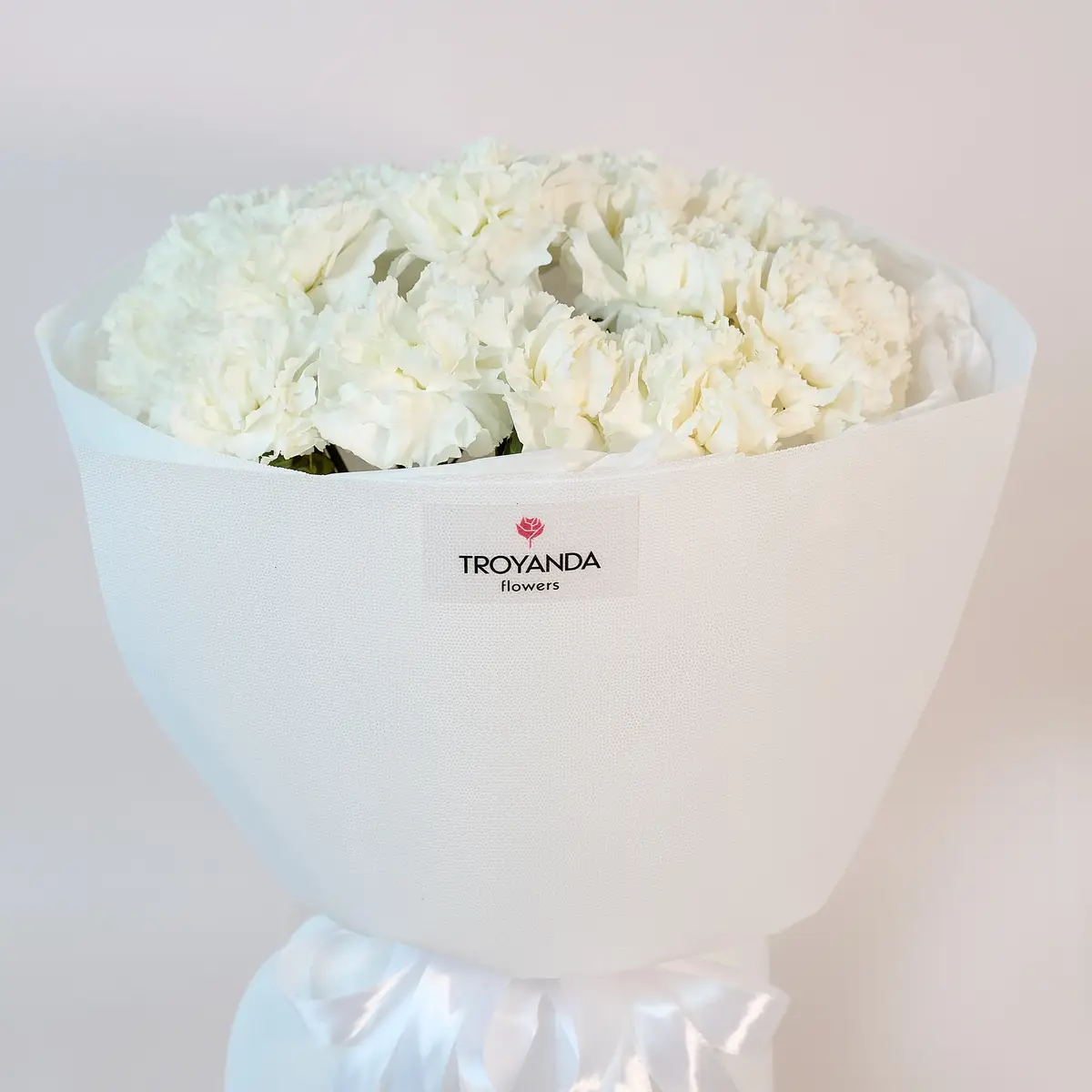 Букет из 15 белых гвоздик купить недорого в Украине, фото 2
