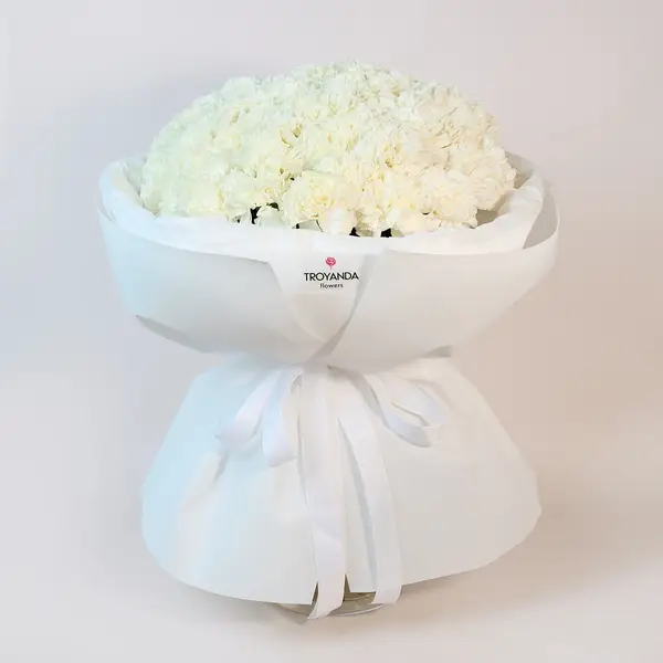 Букет 51 белая гвоздика купить