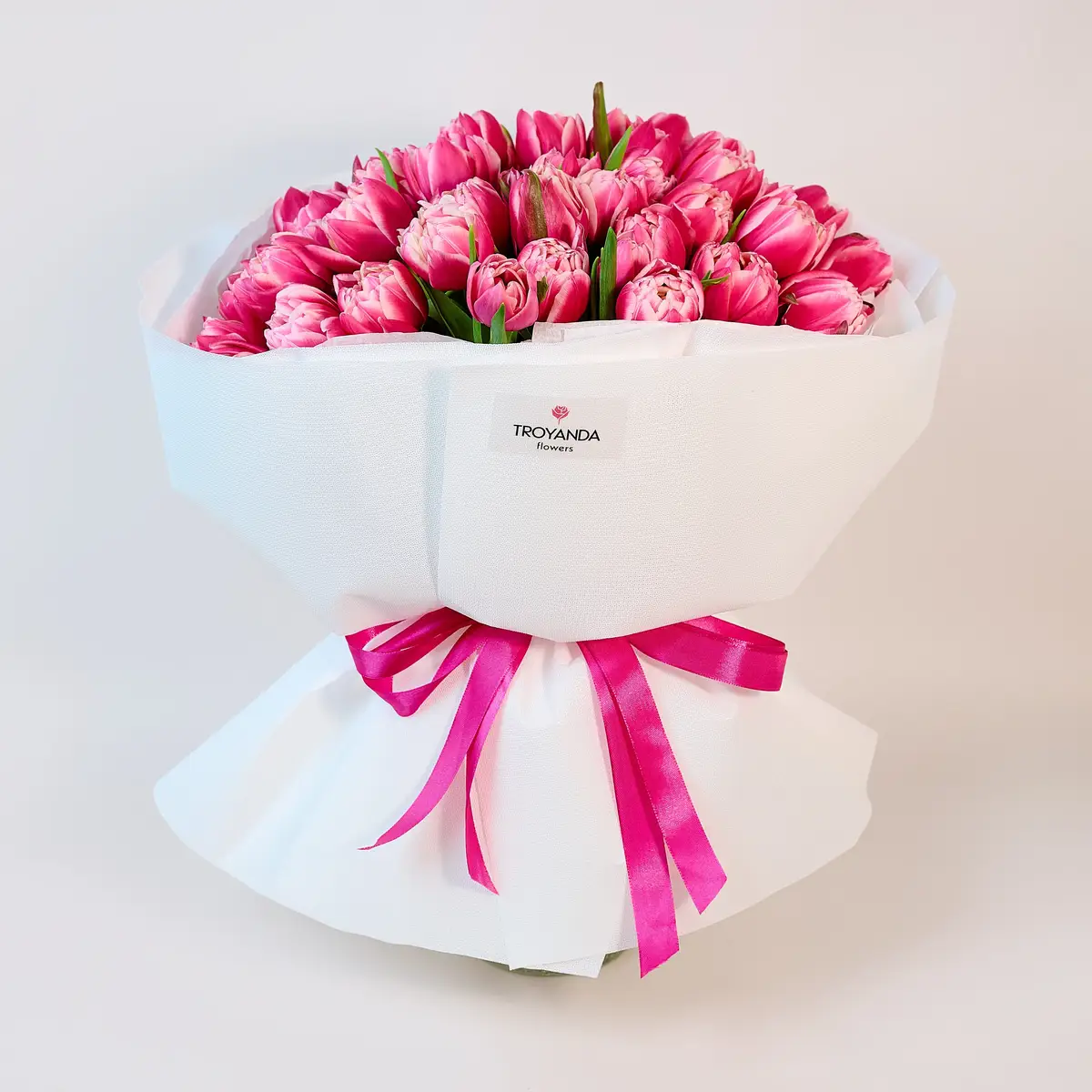 Букет 41 Розовый пионовидний Тюльпан купить