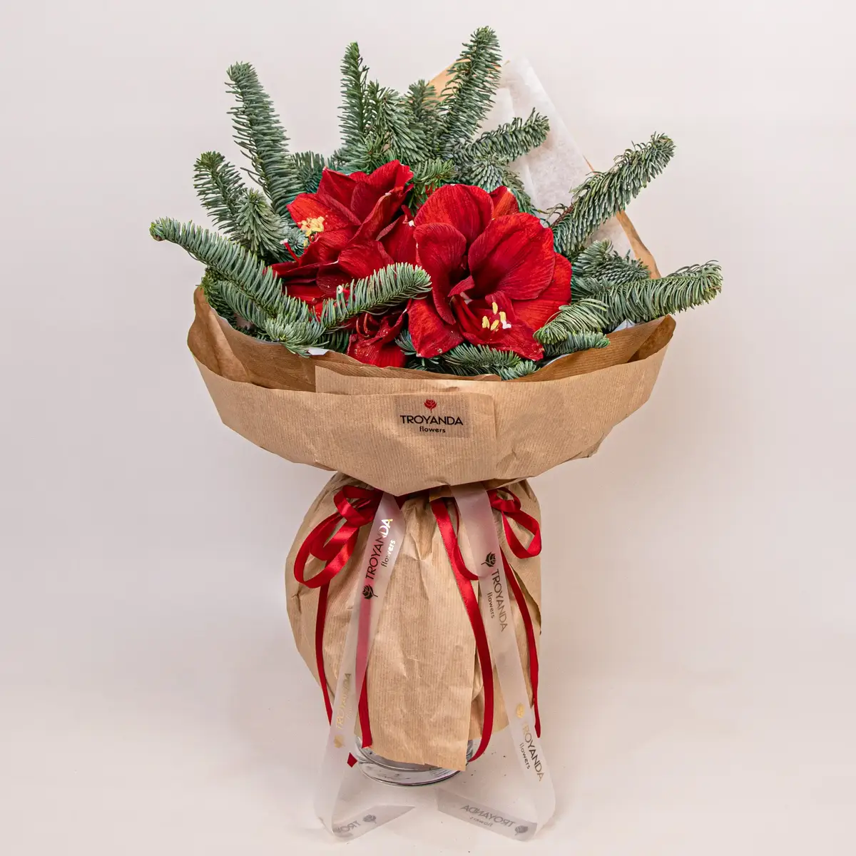 Рождественский букет с Нобилисом купить