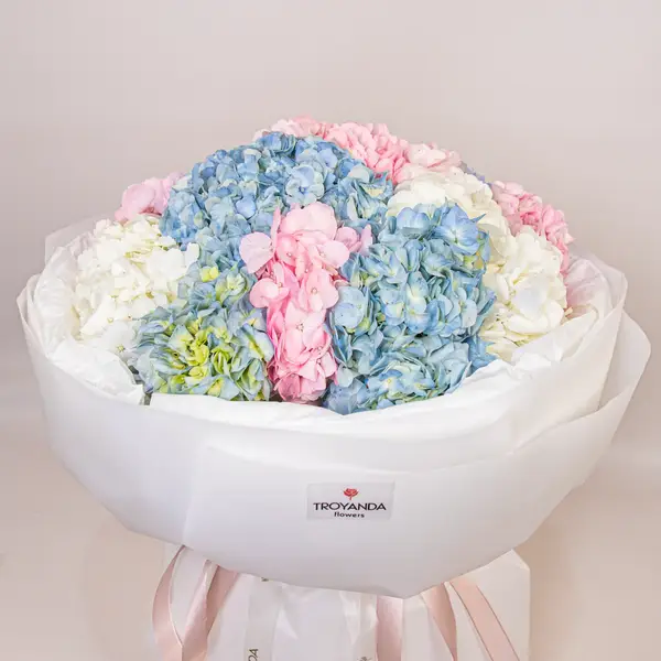 Букет из 13 гортензий микс купить