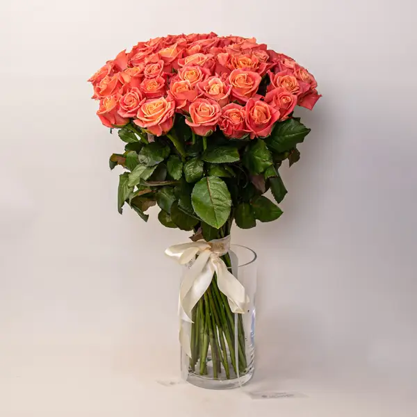 Букет 51 роза Мисс Пигги купить