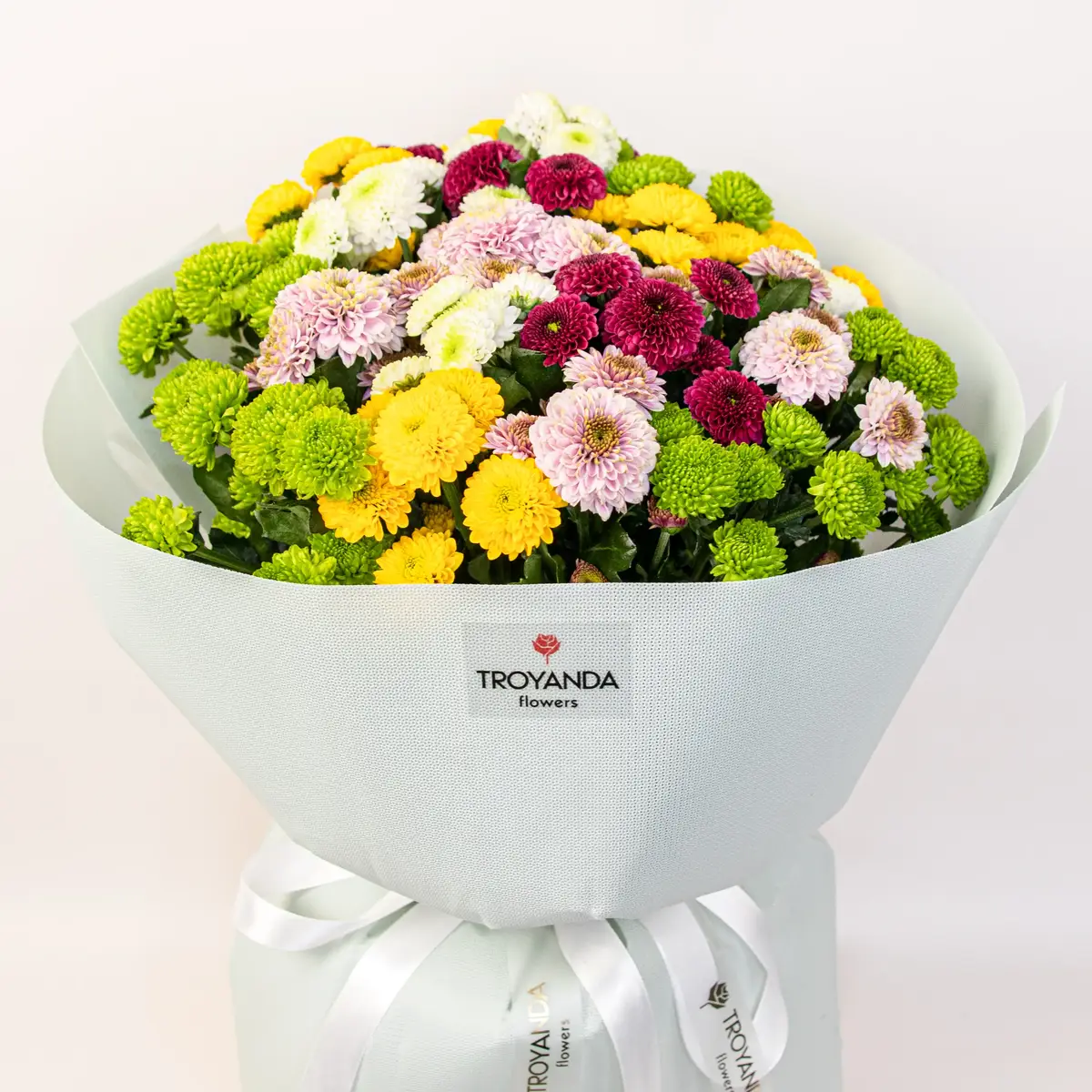 Букет 25 Мікс Хризантем Сантіні купити недорого в Україні, фото 2