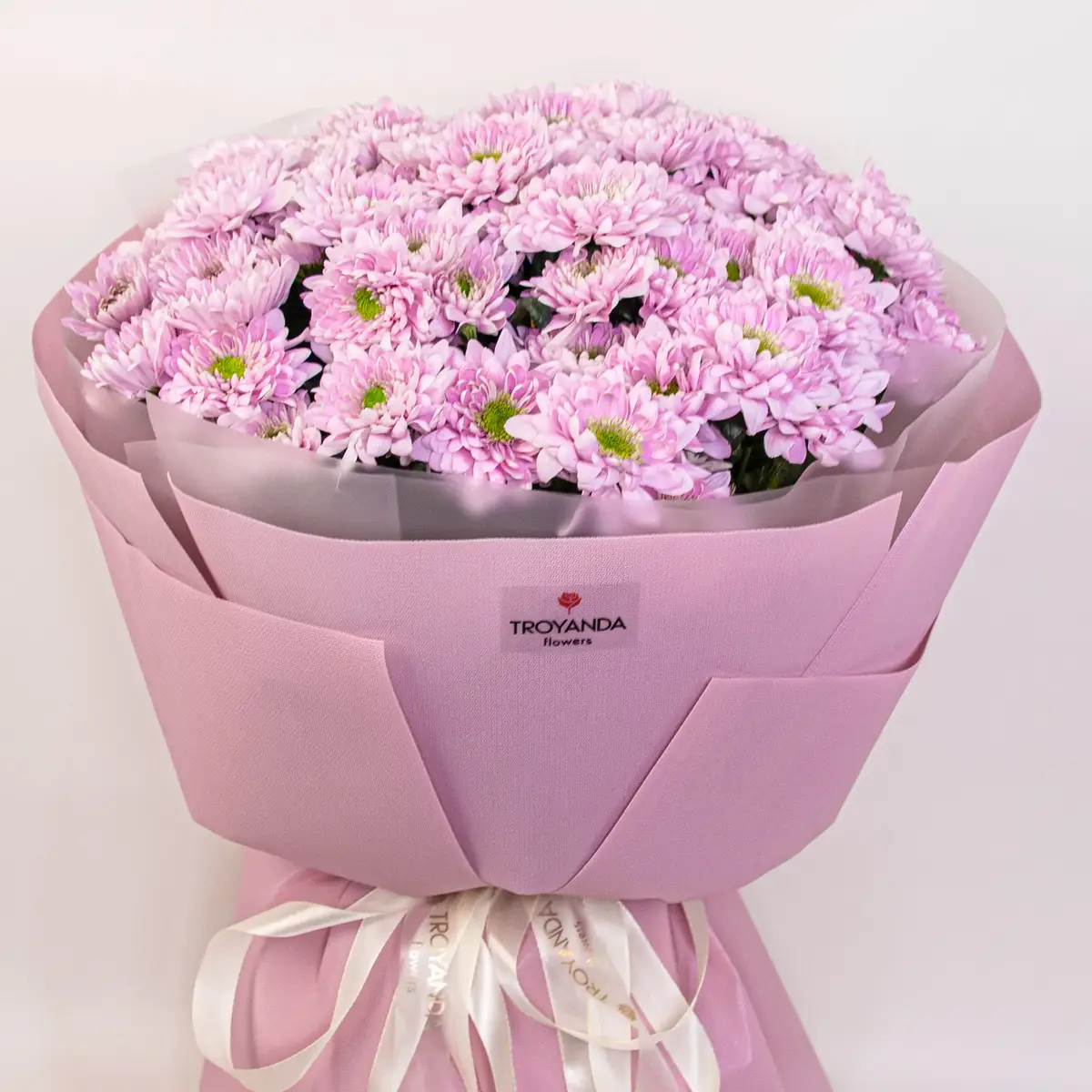 Букет 15 Рожевих Хризантем Ромашка купити недорого в Україні, фото 2