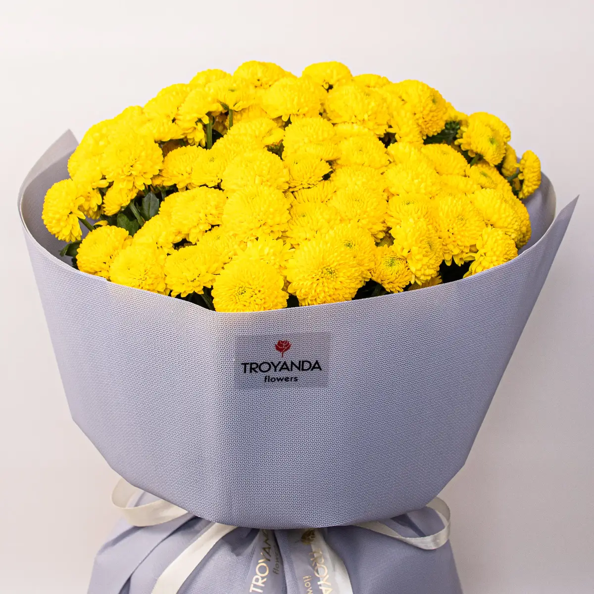 Букет из 15 желтых хризантем Сантини купить недорого в Украине, фото 2