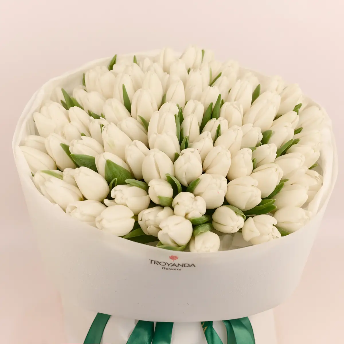 Букет 101 Білий Тюльпан купити недорого в Україні, фото 2