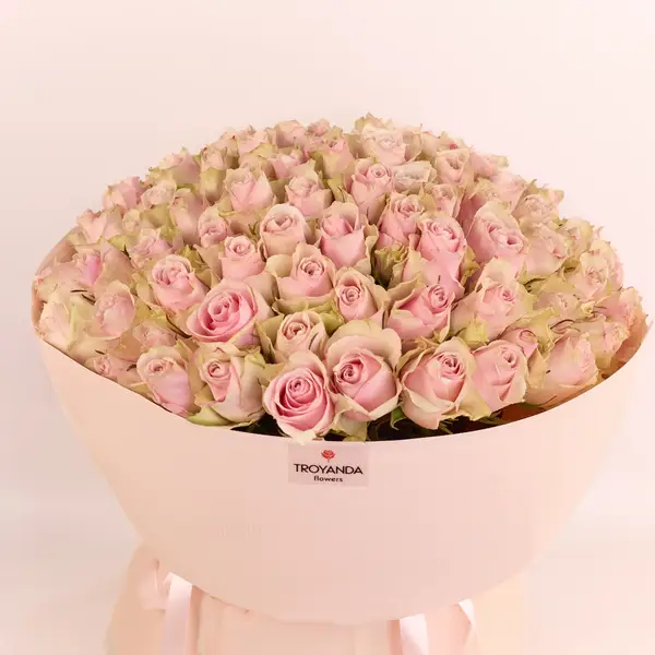 Букет из 95 роз Пинк Атена купить