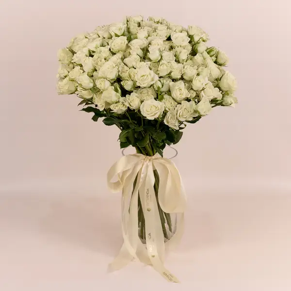 Букет 31 Троянда спрей Сновфлейк купити