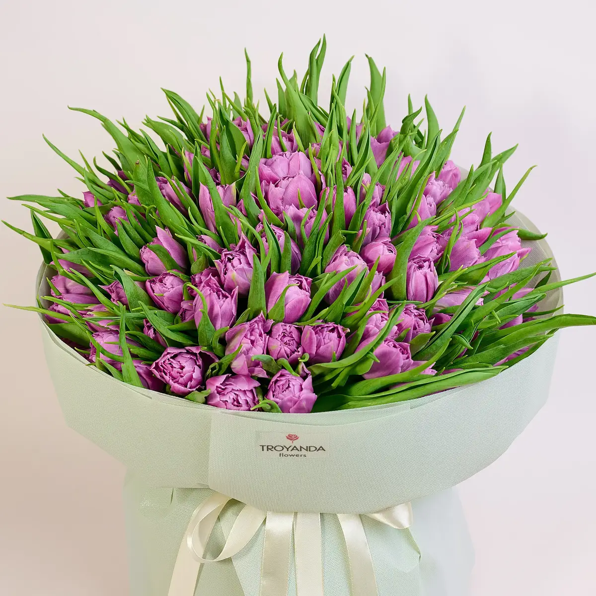 Букет 101 Лавандовый пионовидный тюльпан купить недорого в Украине, фото 2