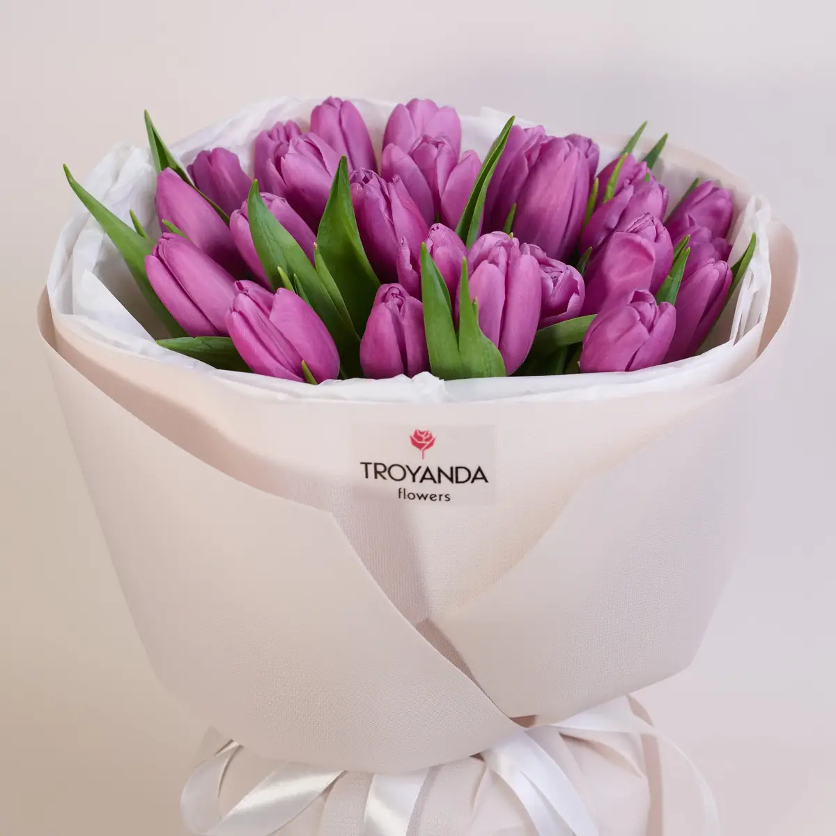 Букет 25 Фиолетовых Тюльпанов купить недорого в Украине, фото 2