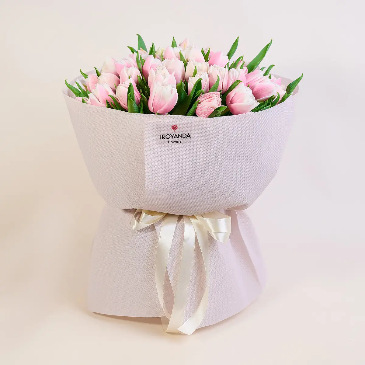 Букет 51 Рожевий піоновидний Тюльпан купити