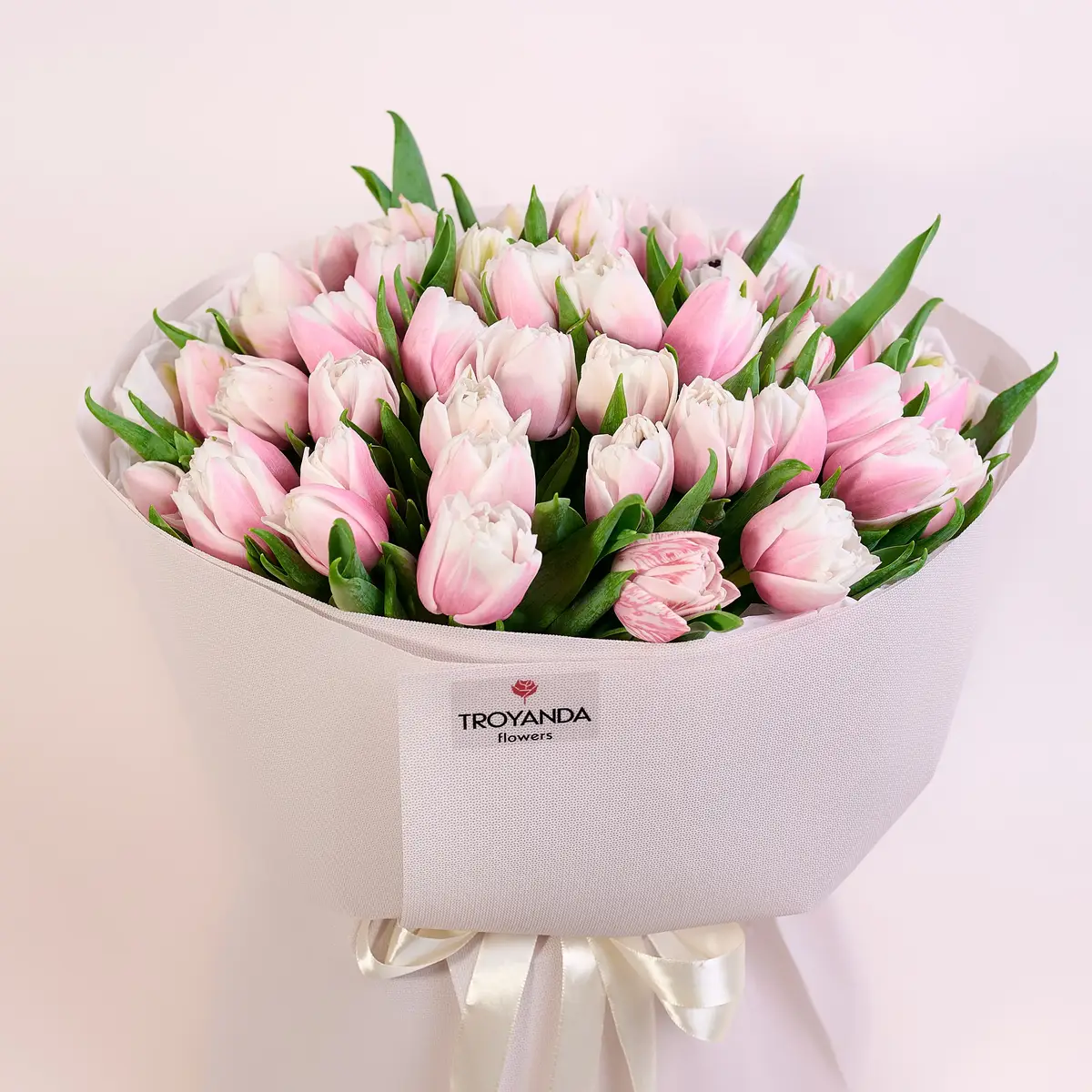 Букет 51 Рожевий піоновидний Тюльпан купити недорого в Україні, фото 2