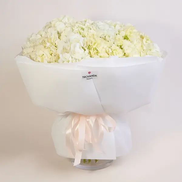 Букет 15 Белых Гортензий купить