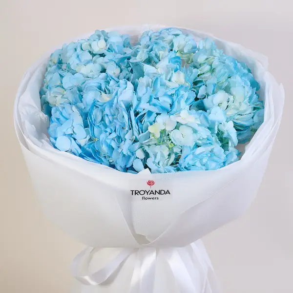 Букет 5 Голубых Гортензий купить
